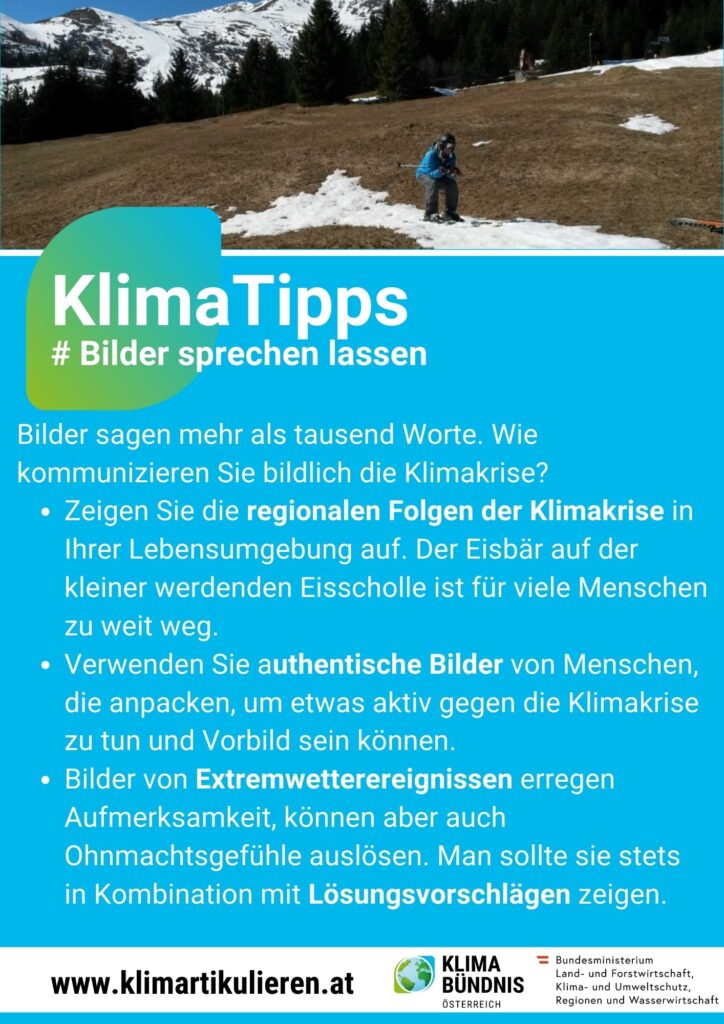 Klimatipps Bilder in der Kommunikation